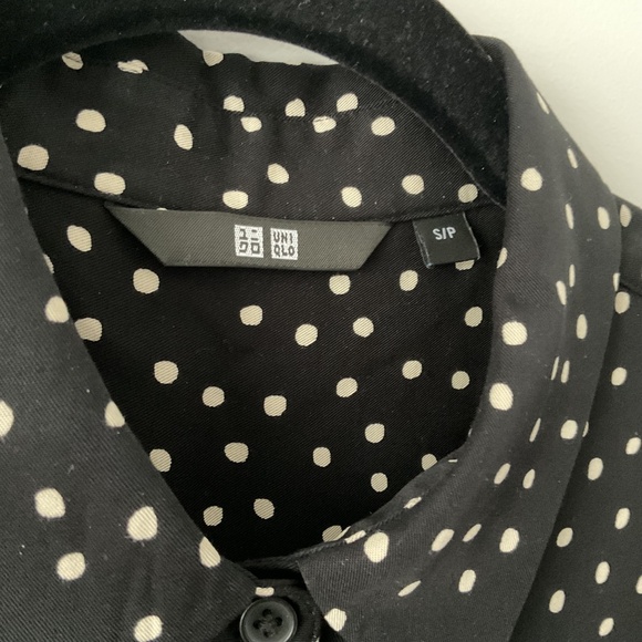 Uniqlo polka-dot rayon shirt size S - Picture 3 of 8